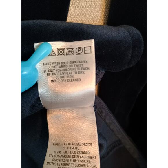 Anthropologie Saturday Sunday Hoodie Women XS Navy Velour Faux Wrap Whimsy Goth - Picture 10 of 10